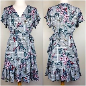 Kui Lin Summer Wildflower Floral Wrap Dress Sz S